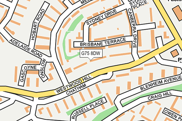 G75 8DW map - OS OpenMap – Local (Ordnance Survey)