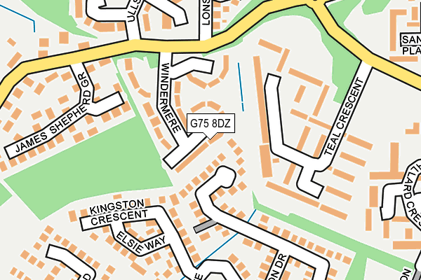 G75 8DZ map - OS OpenMap – Local (Ordnance Survey)