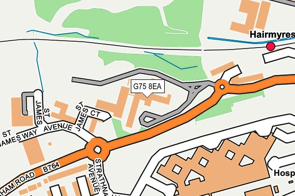 G75 8EA map - OS OpenMap – Local (Ordnance Survey)
