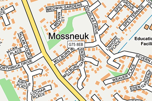 G75 8EB map - OS OpenMap – Local (Ordnance Survey)