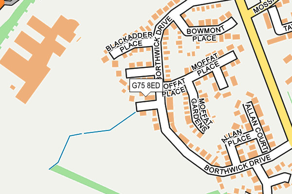 G75 8ED map - OS OpenMap – Local (Ordnance Survey)