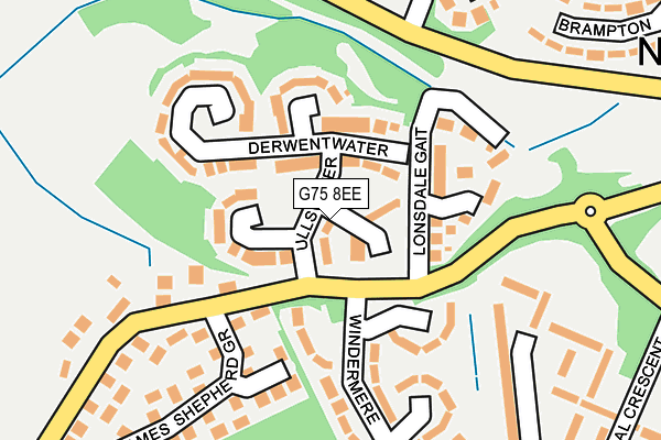 G75 8EE map - OS OpenMap – Local (Ordnance Survey)