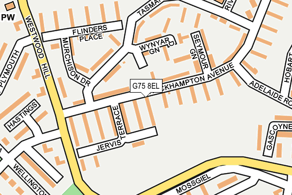 G75 8EL map - OS OpenMap – Local (Ordnance Survey)
