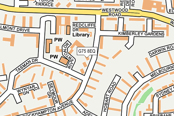 G75 8EQ map - OS OpenMap – Local (Ordnance Survey)