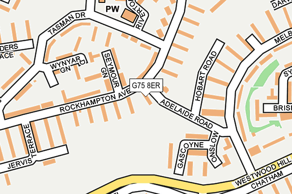 G75 8ER map - OS OpenMap – Local (Ordnance Survey)