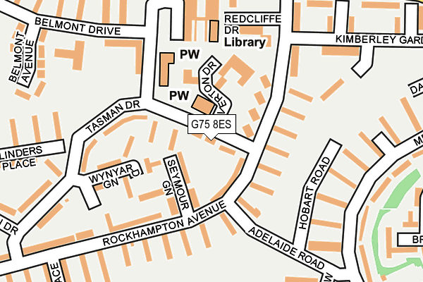 G75 8ES map - OS OpenMap – Local (Ordnance Survey)