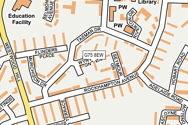 G75 8EW map - OS OpenMap – Local (Ordnance Survey)