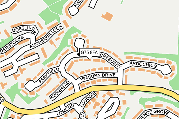 G75 8FA map - OS OpenMap – Local (Ordnance Survey)