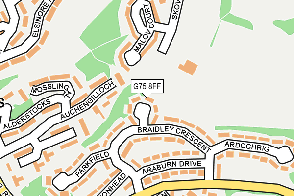 G75 8FF map - OS OpenMap – Local (Ordnance Survey)