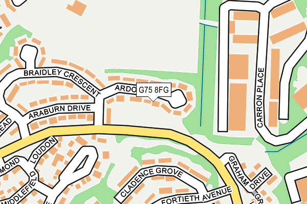 G75 8FG map - OS OpenMap – Local (Ordnance Survey)