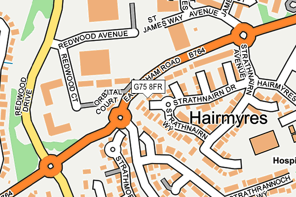 G75 8FR map - OS OpenMap – Local (Ordnance Survey)