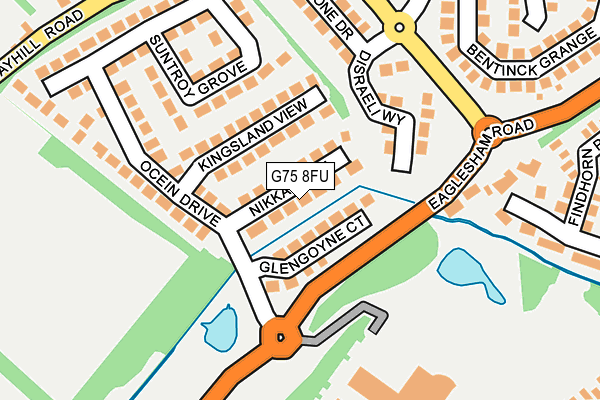 G75 8FU map - OS OpenMap – Local (Ordnance Survey)