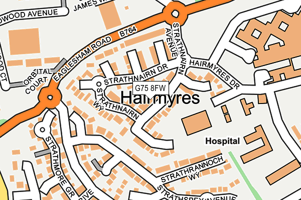 G75 8FW map - OS OpenMap – Local (Ordnance Survey)
