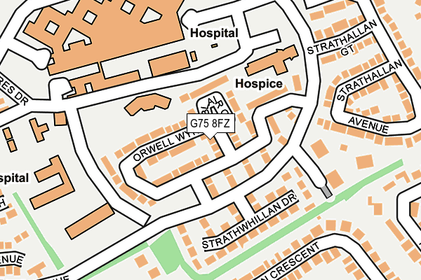 G75 8FZ map - OS OpenMap – Local (Ordnance Survey)
