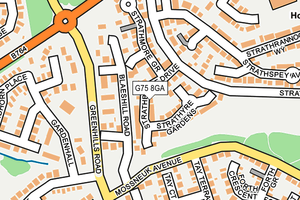G75 8GA map - OS OpenMap – Local (Ordnance Survey)