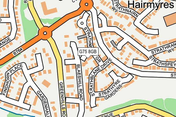 G75 8GB map - OS OpenMap – Local (Ordnance Survey)