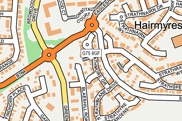 G75 8GF map - OS OpenMap – Local (Ordnance Survey)