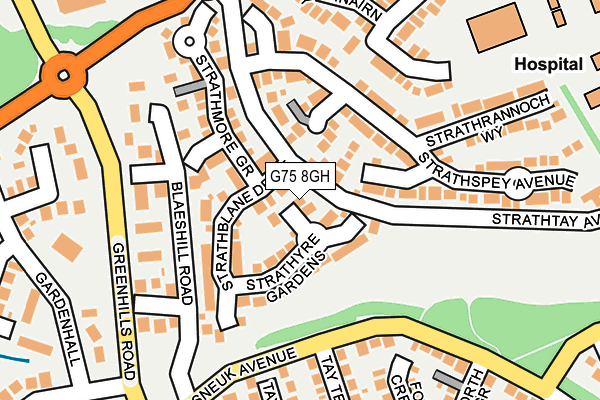 G75 8GH map - OS OpenMap – Local (Ordnance Survey)