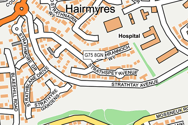 G75 8GN map - OS OpenMap – Local (Ordnance Survey)