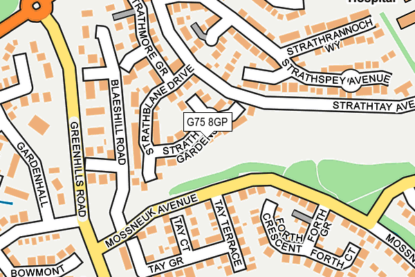 G75 8GP map - OS OpenMap – Local (Ordnance Survey)