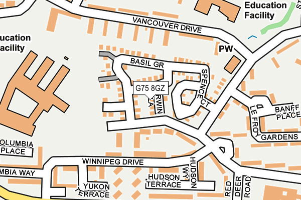 G75 8GZ map - OS OpenMap – Local (Ordnance Survey)