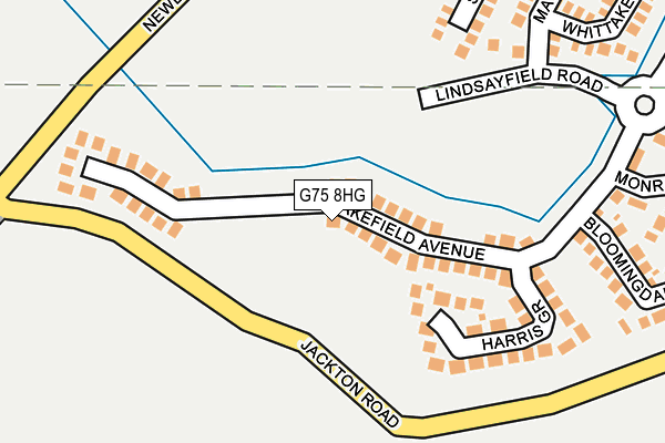 G75 8HG map - OS OpenMap – Local (Ordnance Survey)