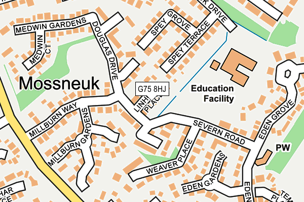 G75 8HJ map - OS OpenMap – Local (Ordnance Survey)