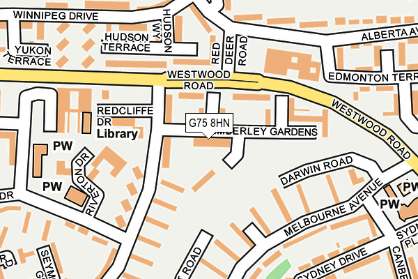 G75 8HN map - OS OpenMap – Local (Ordnance Survey)