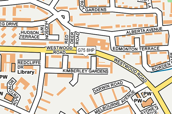 G75 8HP map - OS OpenMap – Local (Ordnance Survey)