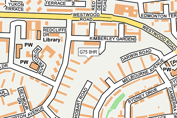 G75 8HR map - OS OpenMap – Local (Ordnance Survey)