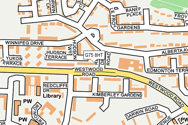 G75 8HT map - OS OpenMap – Local (Ordnance Survey)