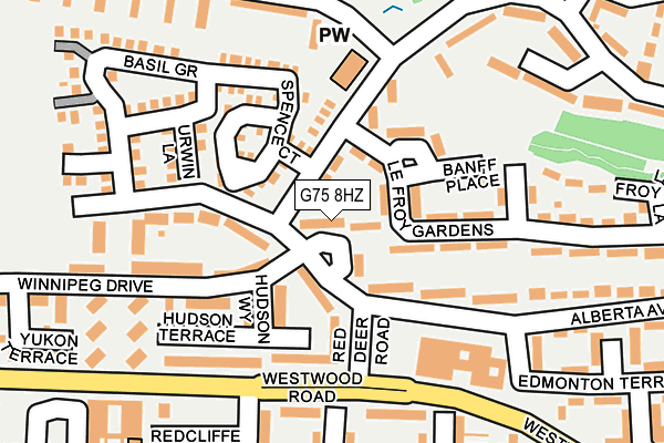 G75 8HZ map - OS OpenMap – Local (Ordnance Survey)