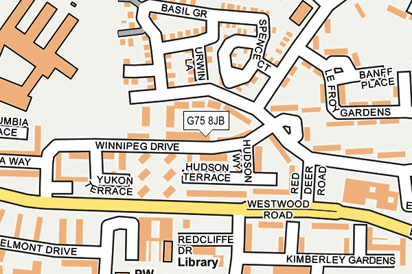 G75 8JB map - OS OpenMap – Local (Ordnance Survey)