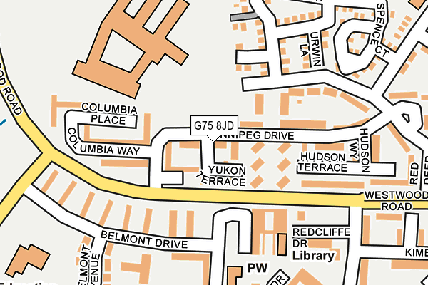 G75 8JD map - OS OpenMap – Local (Ordnance Survey)