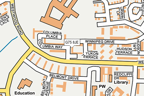 G75 8JE map - OS OpenMap – Local (Ordnance Survey)