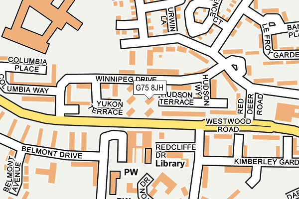 G75 8JH map - OS OpenMap – Local (Ordnance Survey)