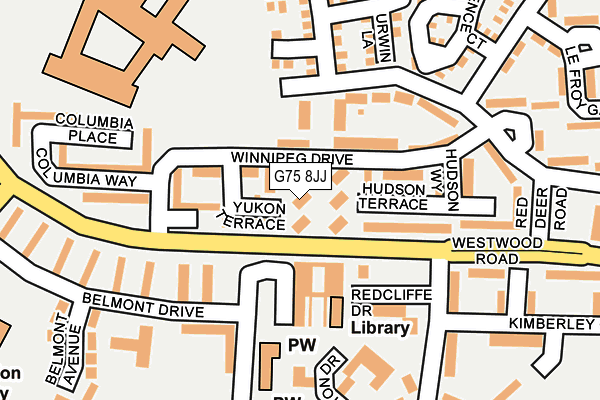 G75 8JJ map - OS OpenMap – Local (Ordnance Survey)
