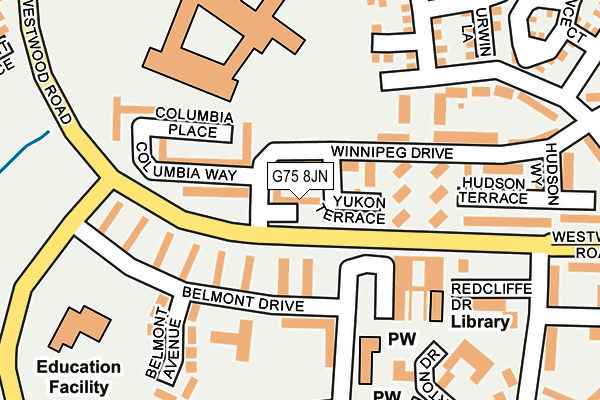 G75 8JN map - OS OpenMap – Local (Ordnance Survey)