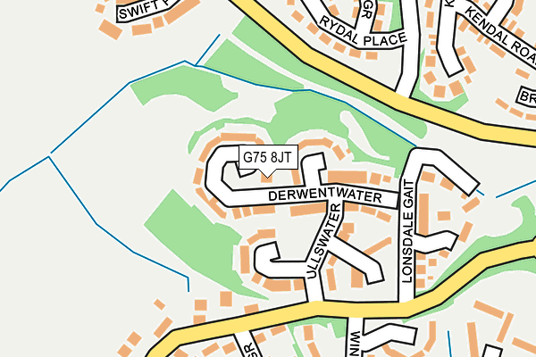 G75 8JT map - OS OpenMap – Local (Ordnance Survey)