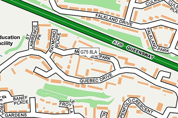 G75 8LA map - OS OpenMap – Local (Ordnance Survey)