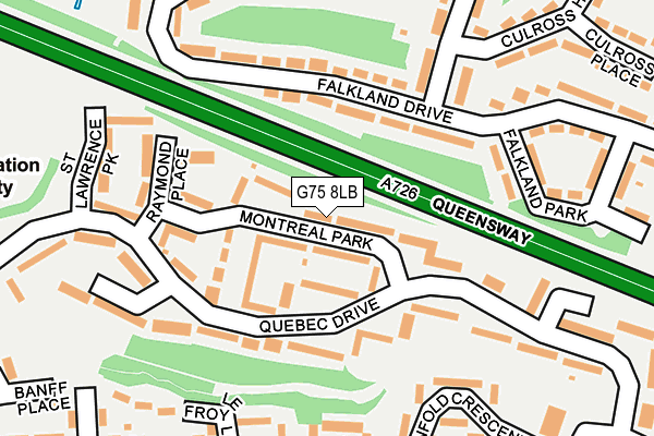 G75 8LB map - OS OpenMap – Local (Ordnance Survey)