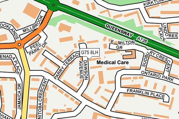 G75 8LH map - OS OpenMap – Local (Ordnance Survey)