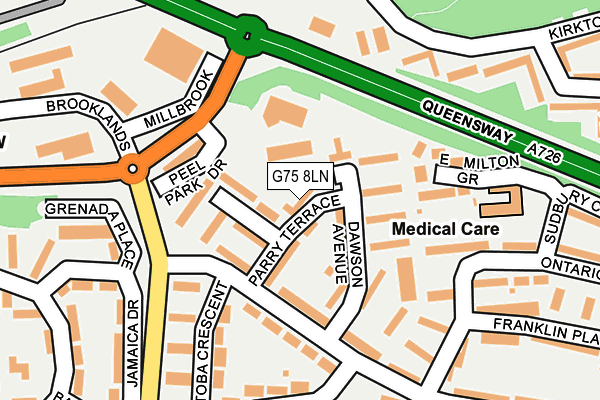 G75 8LN map - OS OpenMap – Local (Ordnance Survey)