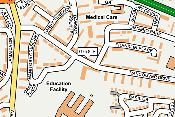 G75 8LR map - OS OpenMap – Local (Ordnance Survey)