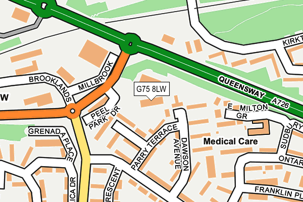 G75 8LW map - OS OpenMap – Local (Ordnance Survey)