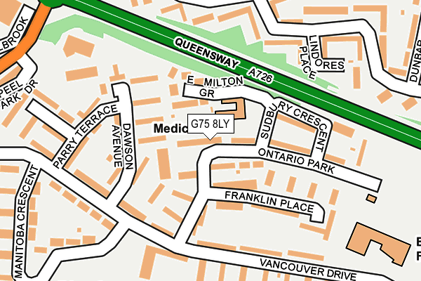 G75 8LY map - OS OpenMap – Local (Ordnance Survey)