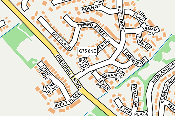 G75 8NE map - OS OpenMap – Local (Ordnance Survey)