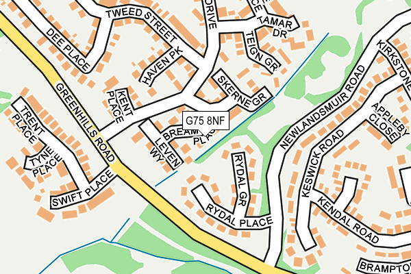 G75 8NF map - OS OpenMap – Local (Ordnance Survey)