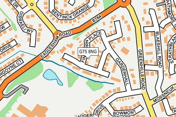 G75 8NG map - OS OpenMap – Local (Ordnance Survey)