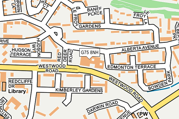 G75 8NH map - OS OpenMap – Local (Ordnance Survey)